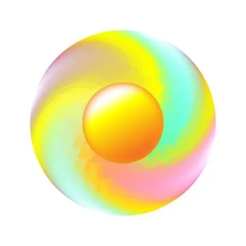 Sun whirlpool icon with rays out of crescents. Sign or logo design Stock Illustration