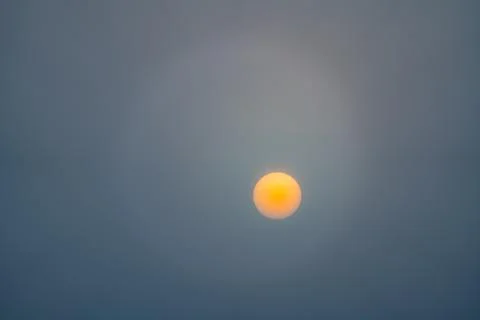 Sun whit mist Stock Photos