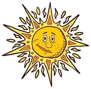 Sun on White Stockillustratie