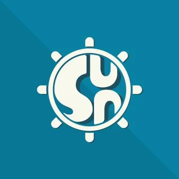 SUN word vector illustration Illustrazione stock