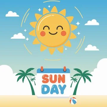 Sun world day landscape Ilustración de archivo