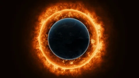 Sun with world. Video stock 88660599