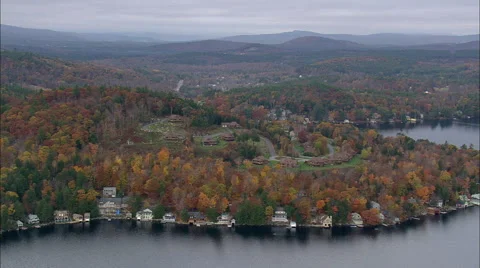 Sunapee aerial Stock Footage 65424504