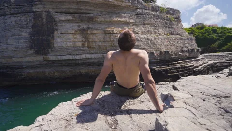 Sunbathing on the beach. Stock-Footage 212495950