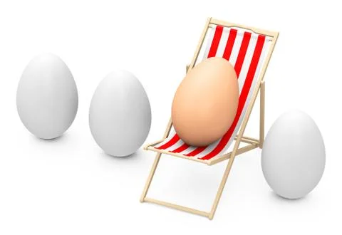 Sunbathing egg Stock Illustration