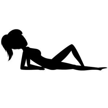 Sunbathing girl Stock Illustration