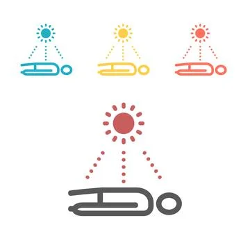 Sunbathing line icon. Vector sign for web graphics Stock-Illustration