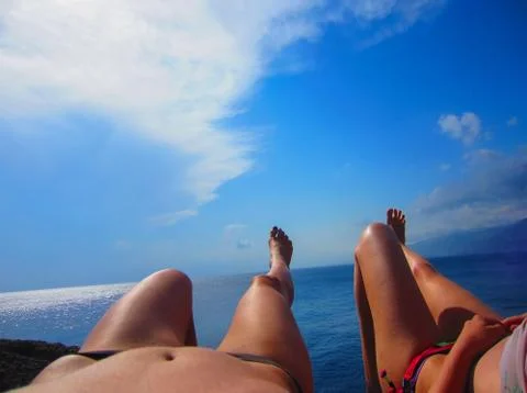Sunbathing Stock Photos
