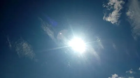 Sunbeam Sunlight Sun in Cloud Sky Stockfoto's