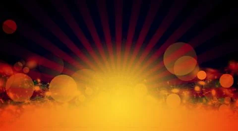 Sunbeams, abstract orange background Stock Illustration