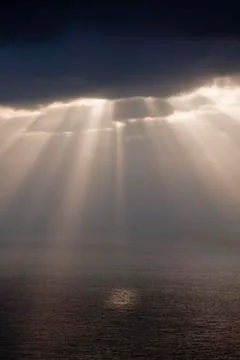 Sunbeams after rain Stock-Fotos