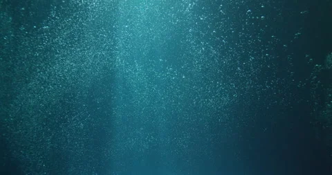 Sunbeams and bubbles underwater Stock Footage 151705538