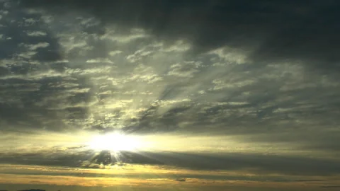 Sunbeams and Clouds Stock Footage 327622246