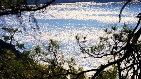 Sunbeams On Blue Water Stock Footage 98396316