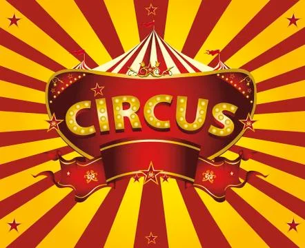 Sunbeams circus card Stock Illustration