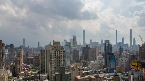 Sunbeams Cityscape Timelapse Stock Footage 281292255