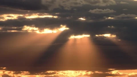 Sunbeams Cloudscape Stock Footage 131487766