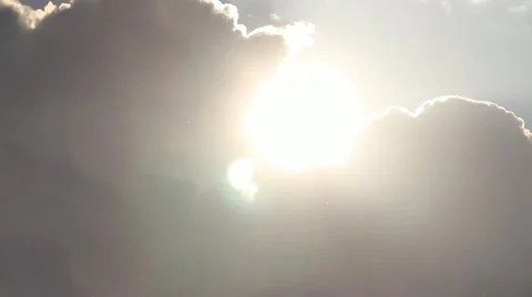 Sunbeams of in cumulus cloud Stock Footage 10862198