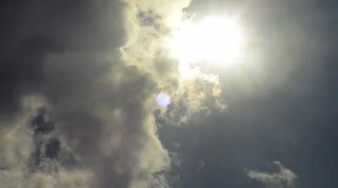 Sunbeams with moving clouds scenery Time lapse 1080p Stock Footage 39720879