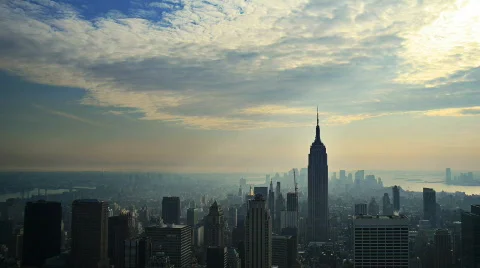 Sunbeams over NYC Stock-Footage 594872