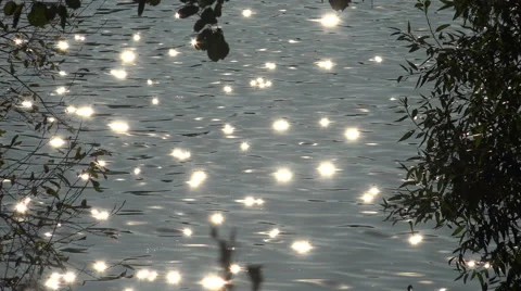 Sunbeams, reflections on the water. 4K. Stock-Footage 42419545