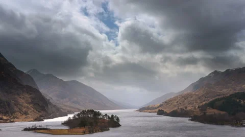 Sunbeams on Scottish landscape Video stock 38085840