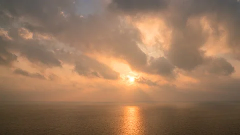 Sunbeams at the sea Stock Footage 227012045