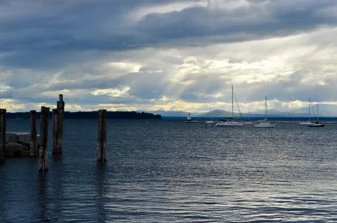 Sunbeams.Adirondack Stock Photos