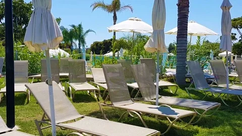 Sunbeds Video stock 76579511