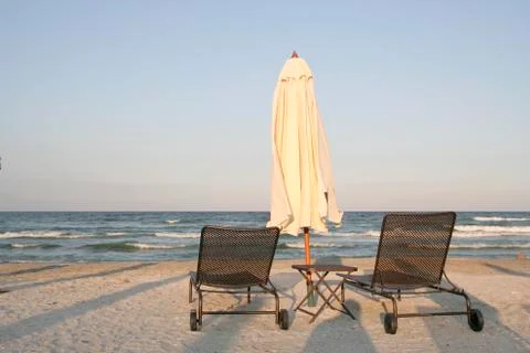 Sunbeds Stock Photos