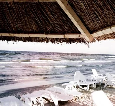 Sunbeds Stock Photos