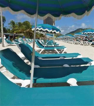 Sunbeds Stock Photos