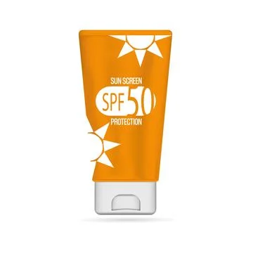 Sunblock bottle lotion cream vector Stock Illustration