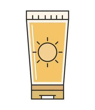Sunblock product icon Stock Illustration