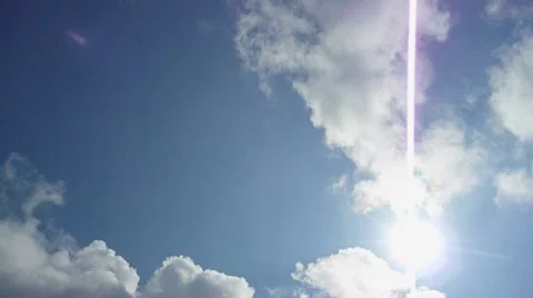 Sunburst and Clouds Time Lapse Stock Footage 8988732