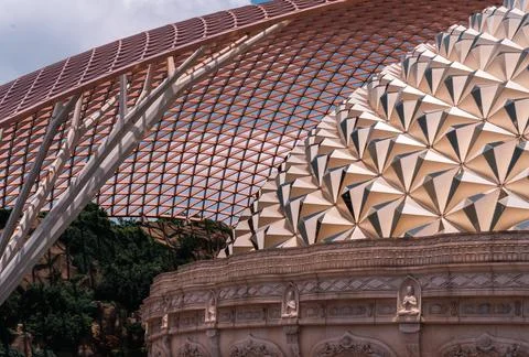 Sunburst Architectural Structure architectural design modern structure sunburst Stock Photos