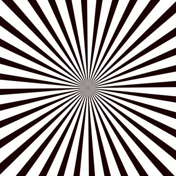 Sunburst background. Black background with radial lines for retro illustratio Stock Illustration