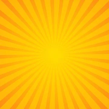 Sunburst background. Orange background with radial lines for retro illustrati Stock Illustration