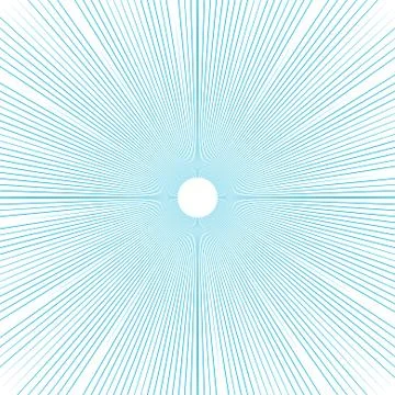 Sunburst background thin blue radial lines vector. Stock Illustration