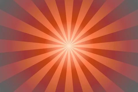 Sunburst cartoon background pattern with red light rays Stock Illustration