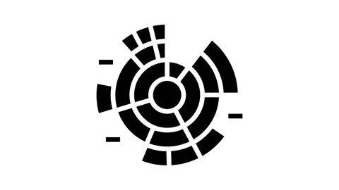 Sunburst chart glyph icon animation 動画素材 222856432