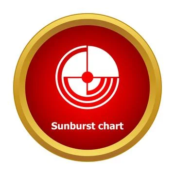 Sunburst chart icon representing hierarchical data visualization 스톡 일러스트