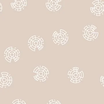 Sunburst chart line seamless pattern Illustrazione stock