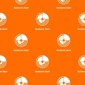 Sunburst chart pattern orange 스톡 일러스트