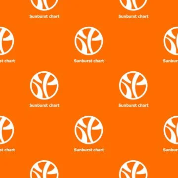 Sunburst chart pattern orange Illustrazione stock
