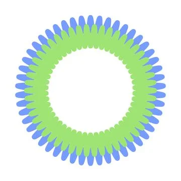 Sunburst Circle Frame Vector Illustration Decorative Radial Border Abstract.. Stock Illustration
