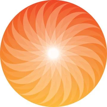 Sunburst Circular Vector Ornament Stock Illustration