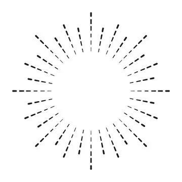 Sunburst Dashed Lines Radial Frame Vector Illustration イラスト素材