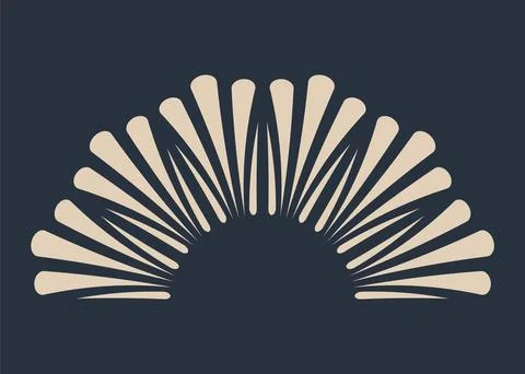 Sunburst firework explosion, bursting or light rays, linear drawing. Vector イラスト素材