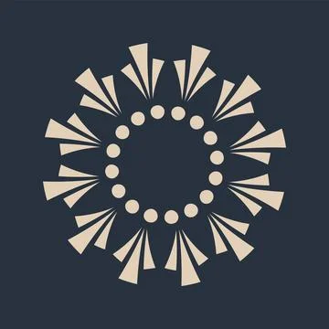 Sunburst firework explosion, bursting or light rays, linear drawing. Vector Stock Illustration